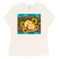 Bone western chicks coop animals sunflowers cactus serape leopard turquoise Ladies Tee - Artiststas