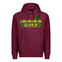 Burgundy St. Patrick's Shamrock farm Premium Hoodie - CowGirlArtShop