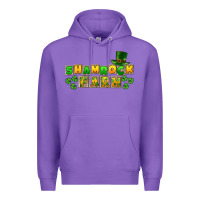 Purple St. Patrick's Shamrock farm Premium Hoodie - CowGirlArtShop