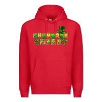 Red St. Patrick's Shamrock farm Premium Hoodie - CowGirlArtShop