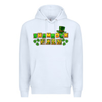 White St. Patrick's Shamrock farm Premium Hoodie - CowGirlArtShop