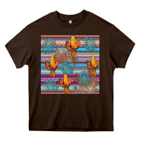 Chocolate Brown cactus gemstone seamless Heavy Core Tee - AdoDesignShop