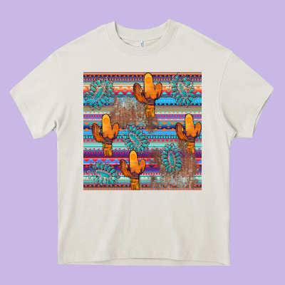 Cactus Gemstone Seamless Heavy Core Tee Designed By Adodesignshop