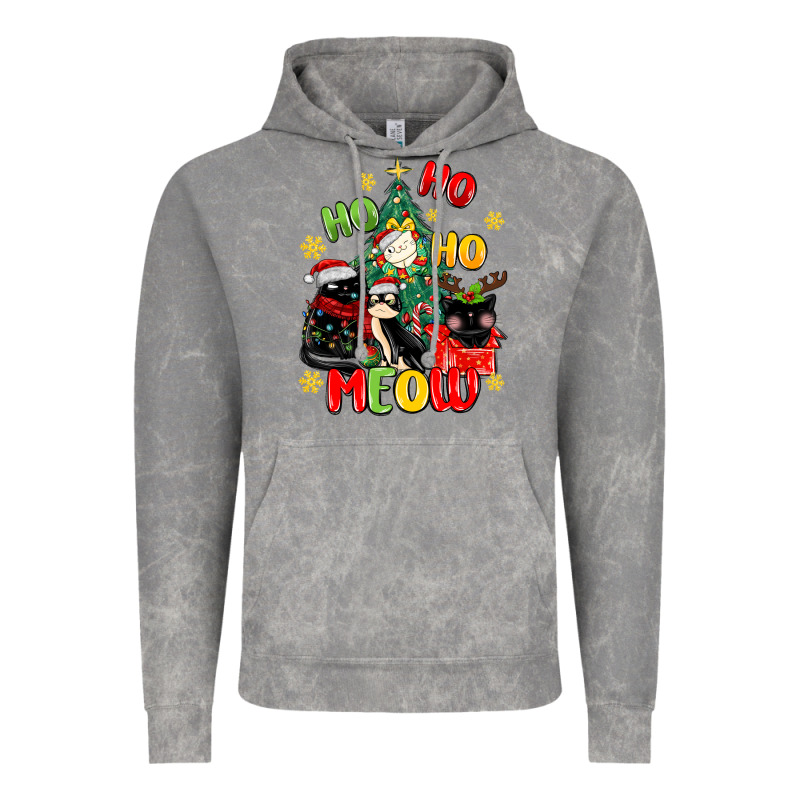Ho Ho Ho Meow Vintage Hoodie by MaliasSmallBusiness | Teevron