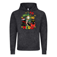 Vintage Black ho ho ho meow Vintage Hoodie - MaliasSmallBusiness