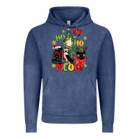 Vintage Denim ho ho ho meow Vintage Hoodie - MaliasSmallBusiness