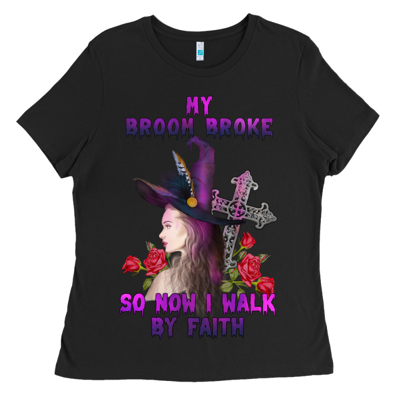 My Broom Broke Ladies Tee by AdoDesignShop | Teevron