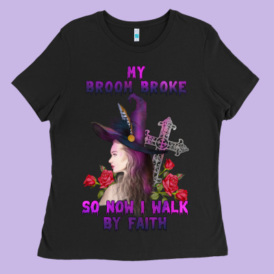 My Broom Broke Ladies Tee Designed By Adodesignshop