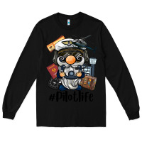 Black pilot life gnome Long Sleeve Tee - BarkalooDesign