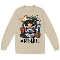 Mushroom pilot life gnome Long Sleeve Tee - BarkalooDesign