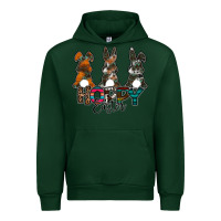 Forest Green Hoppy Easter Urban Hoodie - CowhideDigitalArt