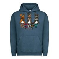 Pigment Midnight Navy Hoppy Easter Urban Hoodie - CowhideDigitalArt