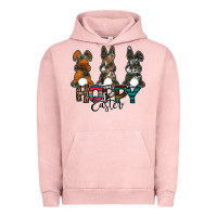 Pigment Salmon Hoppy Easter Urban Hoodie - CowhideDigitalArt