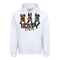 White Hoppy Easter Urban Hoodie - CowhideDigitalArt