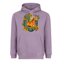 Lavender western horse cactus sunflowers horseshoe Heavyweight Hoodie - OliviaCreatesArt