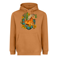 Western Horse Cactus Sunflowers Horseshoe Heavyweight Hoodie | Teevron
