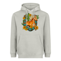 Moon Dust western horse cactus sunflowers horseshoe Heavyweight Hoodie - OliviaCreatesArt