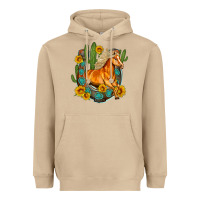 Mushroom western horse cactus sunflowers horseshoe Heavyweight Hoodie - OliviaCreatesArt