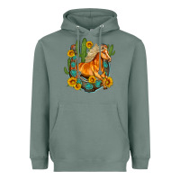 Sage western horse cactus sunflowers horseshoe Heavyweight Hoodie - OliviaCreatesArt