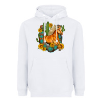 White western horse cactus sunflowers horseshoe Heavyweight Hoodie - OliviaCreatesArt