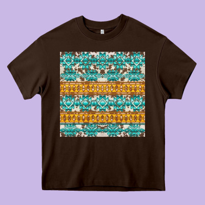 Aztec Cowhide Seamless Heavy Core Tee Designed By Adodesignshop