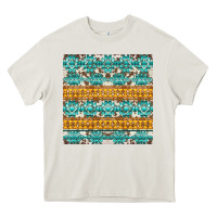 Cream aztec cowhide seamless Heavy Core Tee - AdoDesignShop