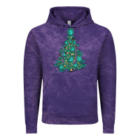 Cloud Purple christmas tree with gemstones Vintage Hoodie - MaliasSmallBusiness