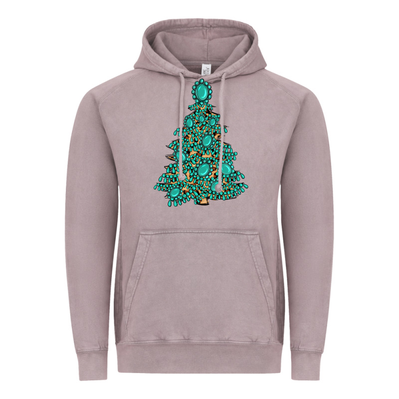 Christmas Tree With Gemstones Vintage Hoodie by MaliasSmallBusiness | Teevron