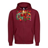Burgundy cinco de mayo cma Zipper Hoodie - CowGirlArtShop