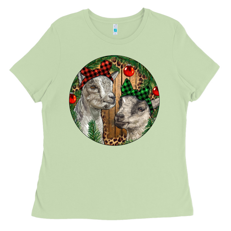 Baby Goats Christmas Ladies Tee by RanaPortraitStore | Teevron