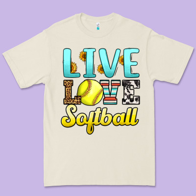 Live Love Softball Premium Tee Designed By Lillyallendesigns