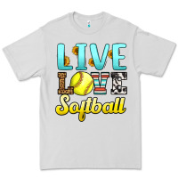 Dove Grey live love softball Premium Tee - LillyAllenDesigns