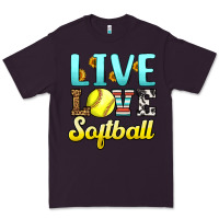 Plum live love softball Premium Tee - LillyAllenDesigns