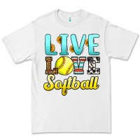 White live love softball Premium Tee - LillyAllenDesigns