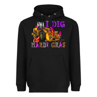 Black i dig mardi gras olivia Heavyweight Hoodie - OliviaCreatesArt
