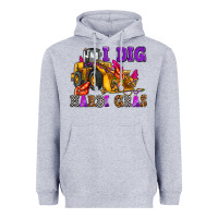 Heather Grey i dig mardi gras olivia Heavyweight Hoodie - OliviaCreatesArt
