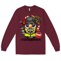 Burgundy truck driver life gnome Long Sleeve Tee - BarkalooDesign