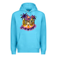 Ocean Blue Hot mom summer mother' say Premium Hoodie - HowdyJamesFarm