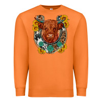 Carrot western leopard cowhide cow horseshoe Premium Sweatshirt - OliviaCreatesArt