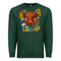 Sports Green western leopard cowhide cow horseshoe Premium Sweatshirt - OliviaCreatesArt
