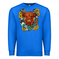 True Royal western leopard cowhide cow horseshoe Premium Sweatshirt - OliviaCreatesArt