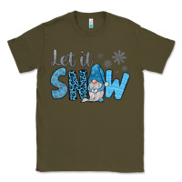 Army Green let it snow Classic Tee - JahusDesignShop