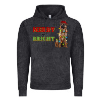 Vintage Black merry and bright german shepherd Vintage Hoodie - RanaPortraitStore