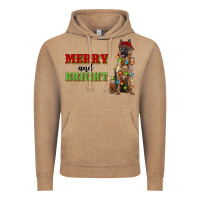 Vintage Coffee merry and bright german shepherd Vintage Hoodie - RanaPortraitStore