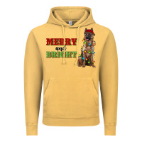 Vintage Mustard merry and bright german shepherd Vintage Hoodie - RanaPortraitStore