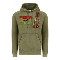 Vintage Olive merry and bright german shepherd Vintage Hoodie - RanaPortraitStore