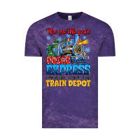 Cloud Purple thr north pole polar express admit one round trip Vintage Tee - MaliasSmallBusiness