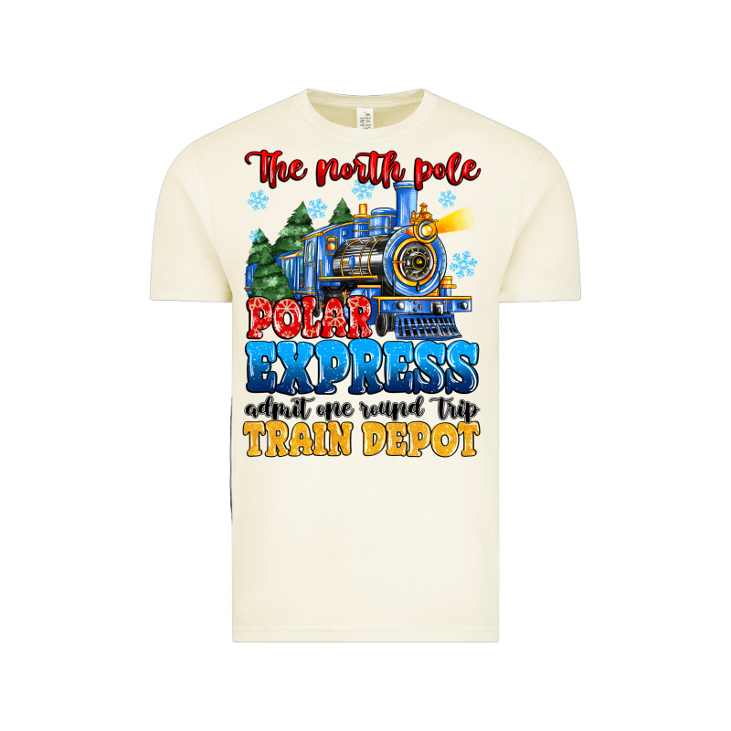 Thr North Pole Polar Express Admit One Round Trip Vintage Tee by MaliasSmallBusiness | Teevron