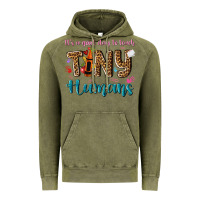 Vintage Olive its a good day to teach tiny humans Vintage Hoodie - NancyCooperArtShop