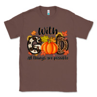 Chestnut with god all things are possible Classic Tee - MaliasSmallBusiness
